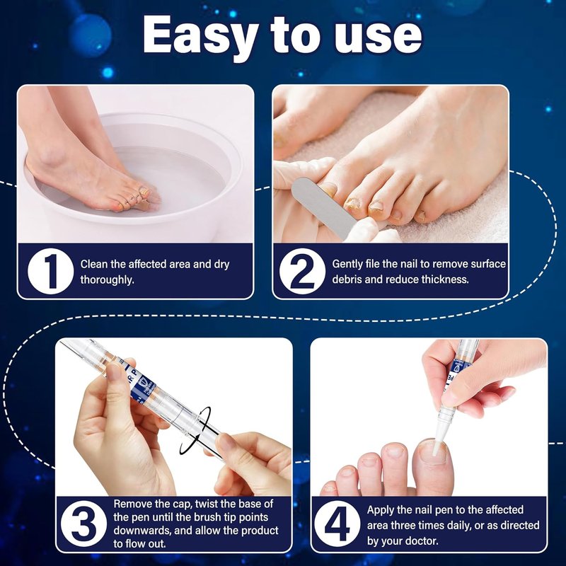 Toenail Repair Pen - Extra Strength Formula for Athlete’s Foot & Jock Itch | 4-Pack