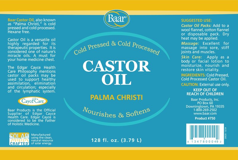 Castor Oil, Gallon for Personal Care
