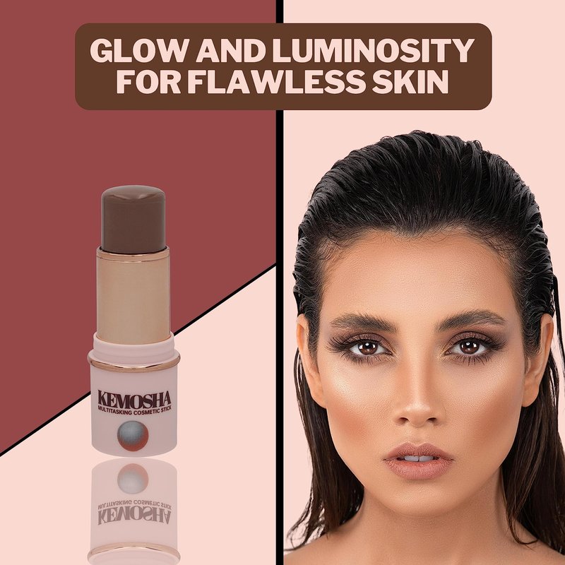 KEMOSHA Kemostick Perk – Creamy and Luxurious Liquid Contour Stick – Vegan Cream Contour Balm for All Skin Types – Lightweight Formula with Quick Application – Sweatproof Contour Wand
