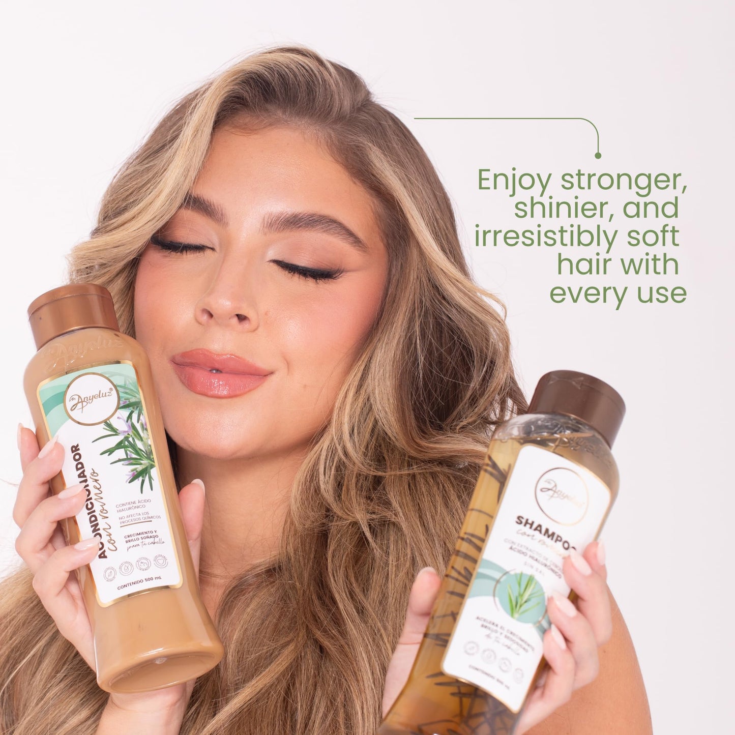 ANYELUZ Rosemary Shampoo for Stronger Hair with Hyaluronic Acid, 16.9 Fl Oz