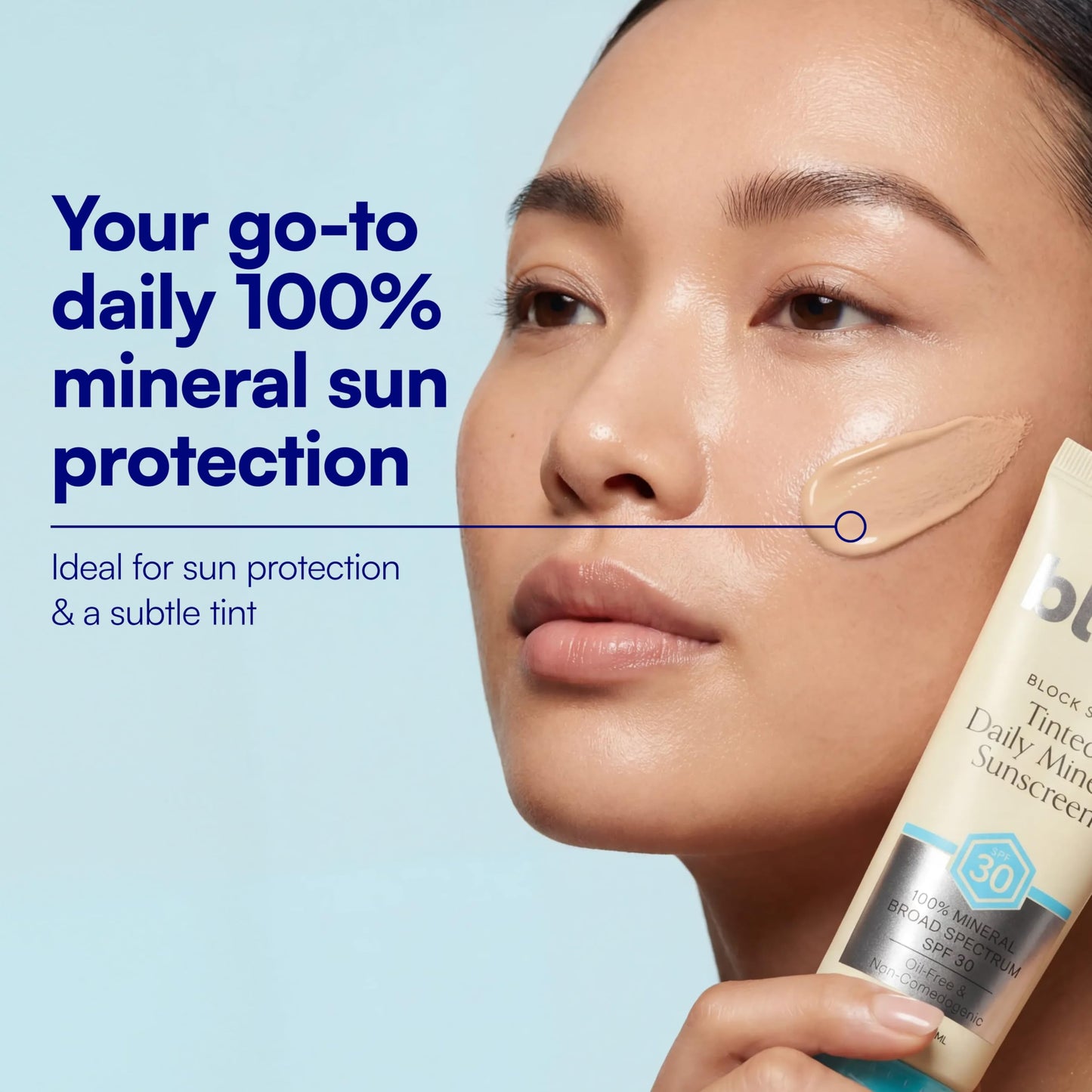Bliss Block Star SPF 30 Daily Tinted Mineral Sunscreen with Zinc Oxide - All Skin Tones - 100% Mineral Broad Spectrum Sunscreen with Titanium Dioxide & Antioxidant Blend- 1.4 fl oz.