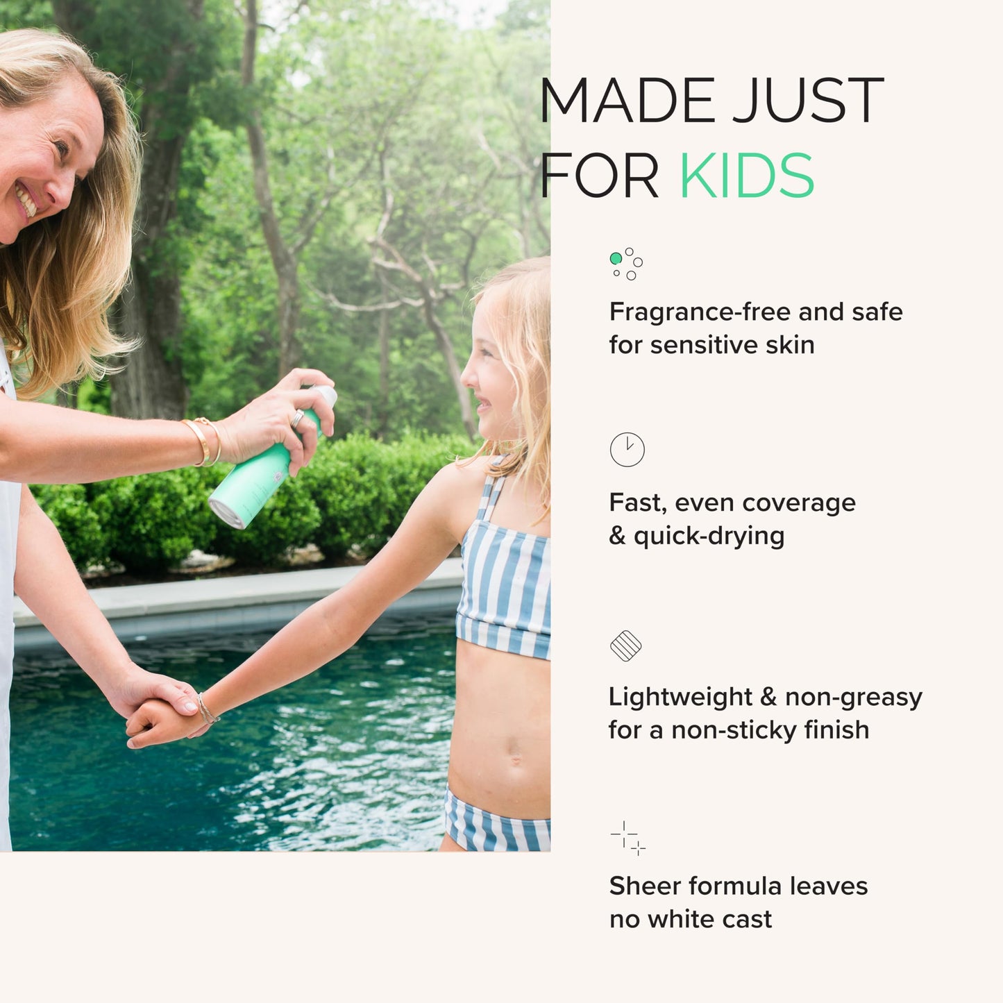 MDSolarSciences KidSpray SPF 40 | Water-Resistant Kids Sunscreen Spray | Vitamin C Antioxidant Formula | Non-Aerosol Broad Spectrum Protection | 6 Fl Oz