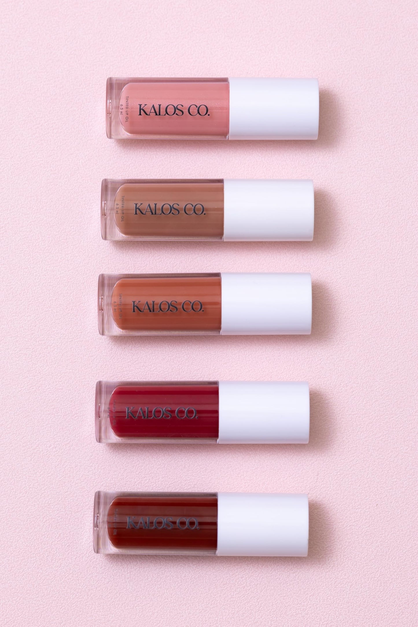 Kalos Co. Tinted Lip Oil with Tallow & Lanolin – Hydrating Balm-Gloss Hybrid with Cherry Seed Oil & Castor Oil – Natural Mineral Pigments, Nourishing Moisture, Non-Sticky Shine (5 Shades) (Poppy)