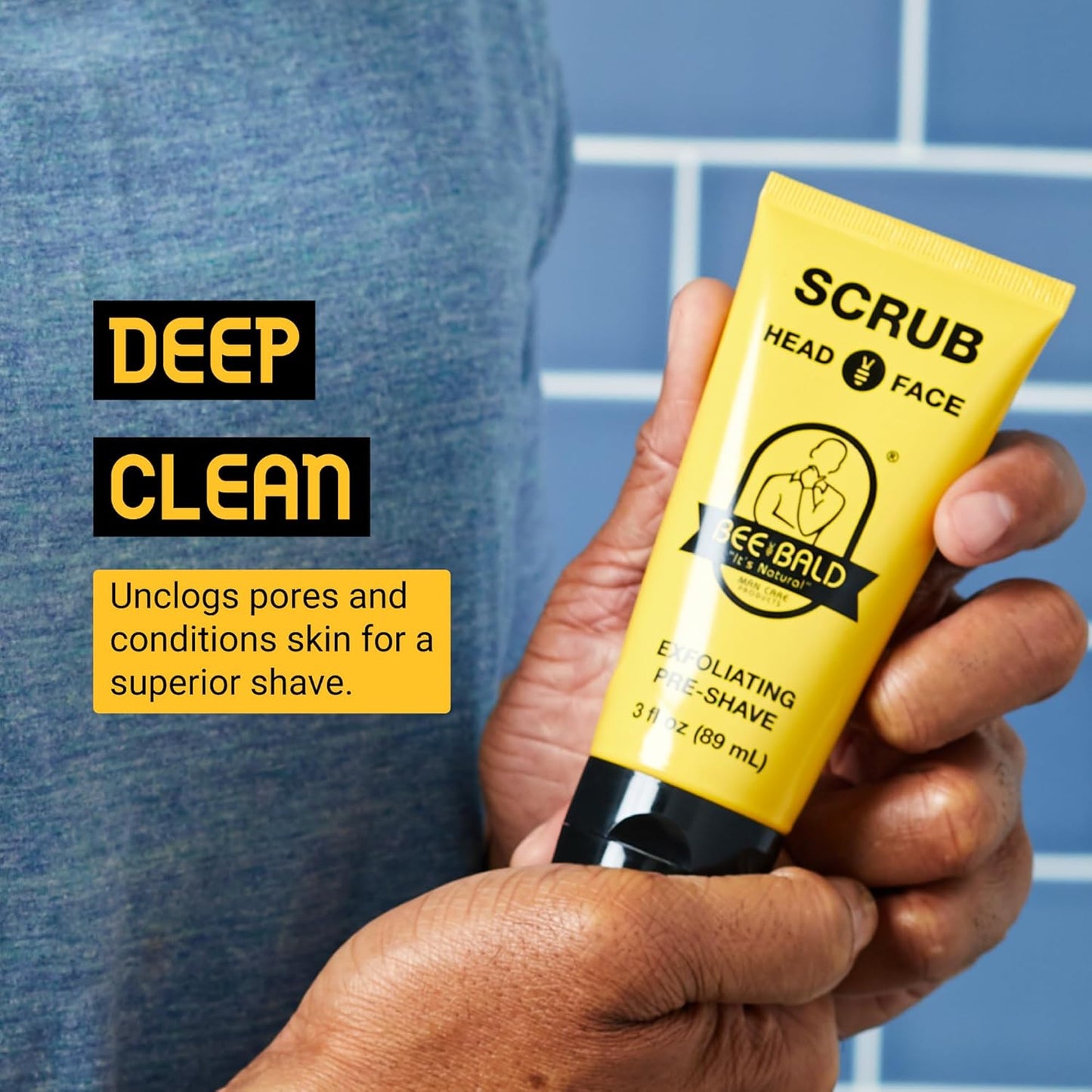Bee Bald 4-Pack | Premium Shave Cream, Post-Shave Balm & SPF Moisturizer Set - Perfect for Smooth Skin