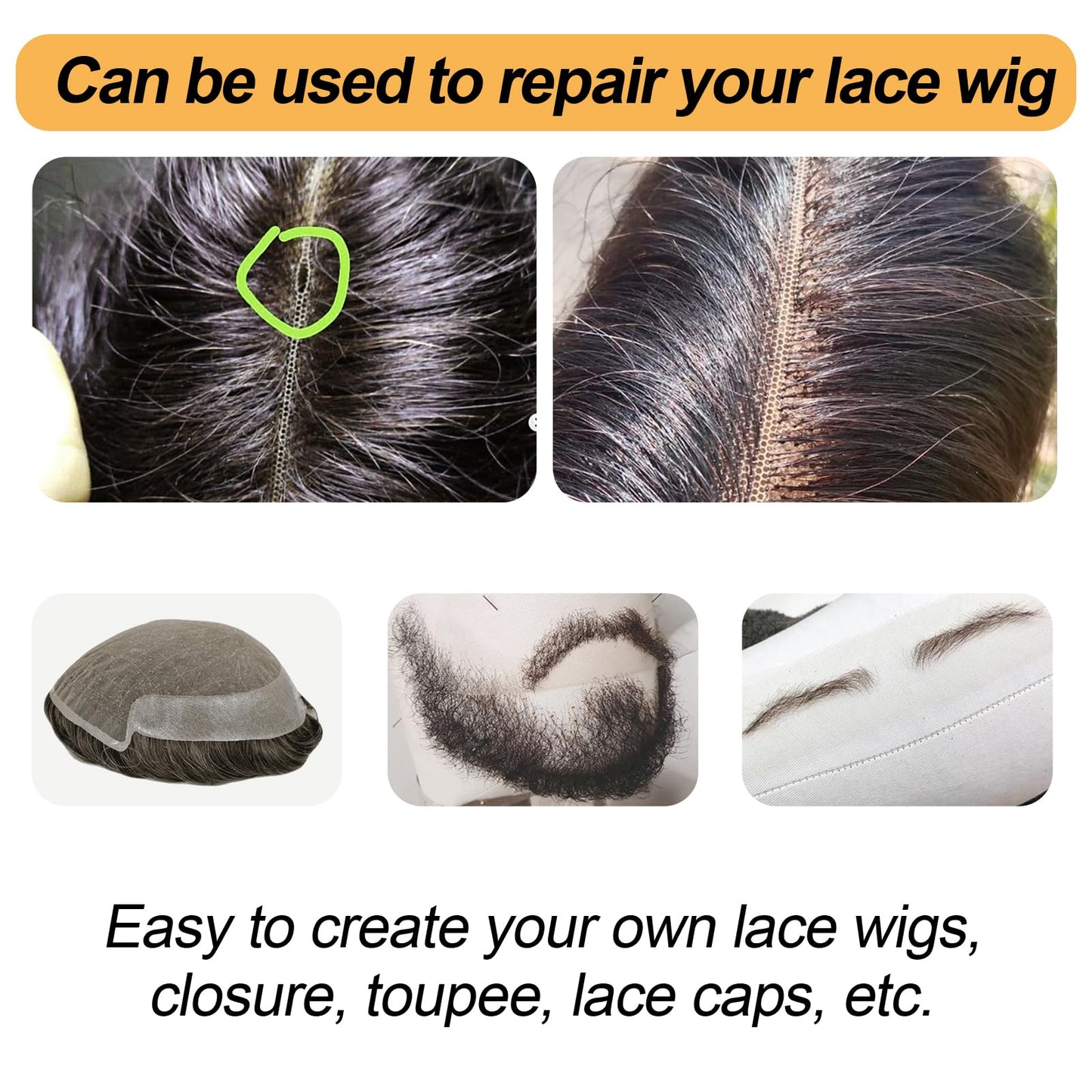 BEEOS 5x5 Skinlike Real HD Lace for Wig Making 1 Pieces, 0.1mm Ultra-thin Swiss Lace Net Base for Making Closure, Wigs Accessories for Repairing Wig Cap