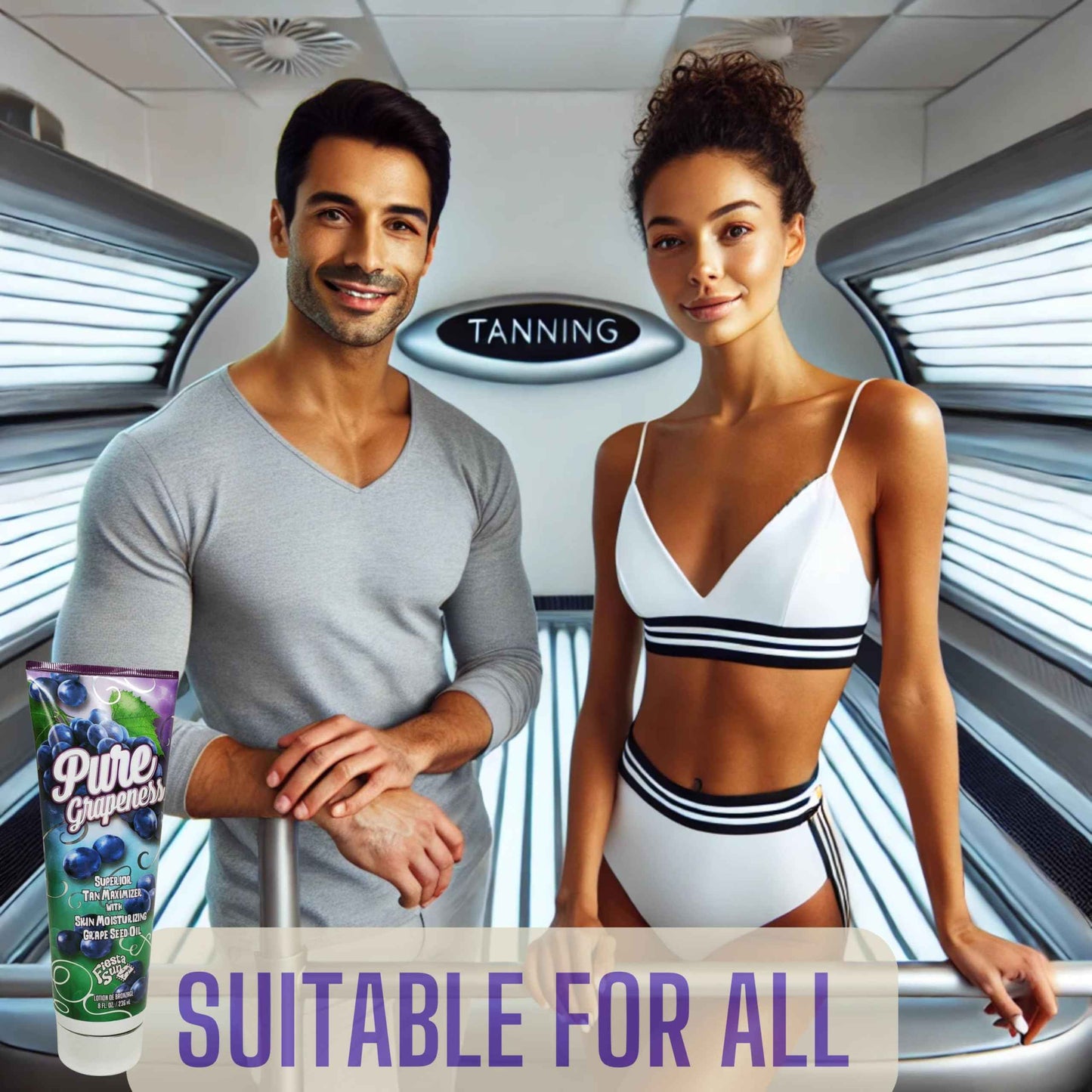 Fiesta Sun Pure Grapeness Tanning Bed Lotion Tan Maximizer with Tyrosine and DHA, 8 ounces