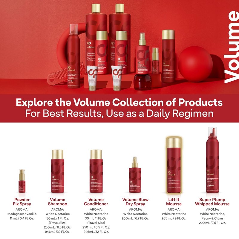 Colorproof Lift It Hair Mousse - Volumizing Formula for Women | Sulfate-Free, White Nectarine Scent | 9 Fl. Oz, Adds Volume & Shine