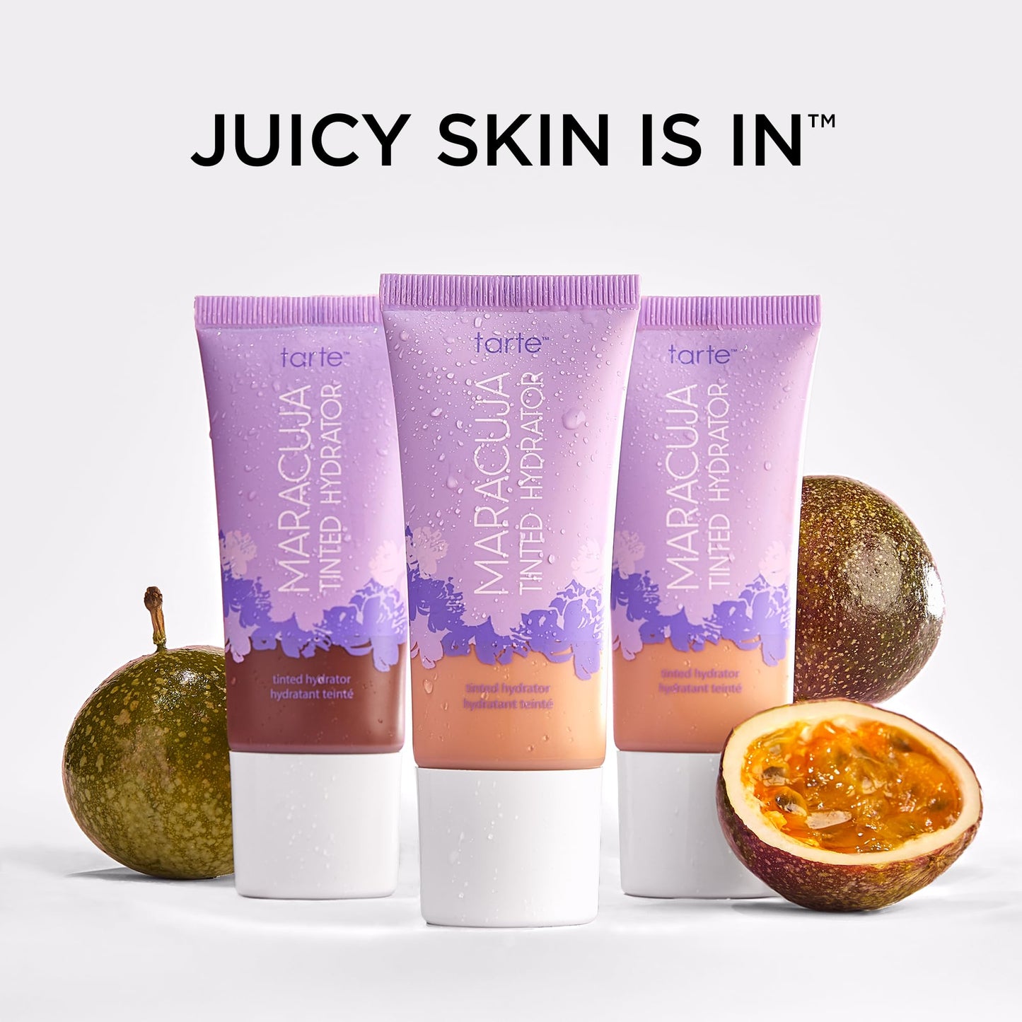 tarte maracuja tinted moisturizer – Lightweight Sheer Foundation with Buildable Longwear Coverage, Hyaluronic Acid for Hydrated Skin, Vegan & Cruelty-Free, full size, 34H medium honey