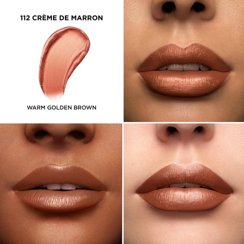 Lancôme L'Absolu Rouge Hydrating Cream Lipstick - Smudge-Resistant & Luminous Finish - Up To 18HR Comfort - 112 Crème De Marron