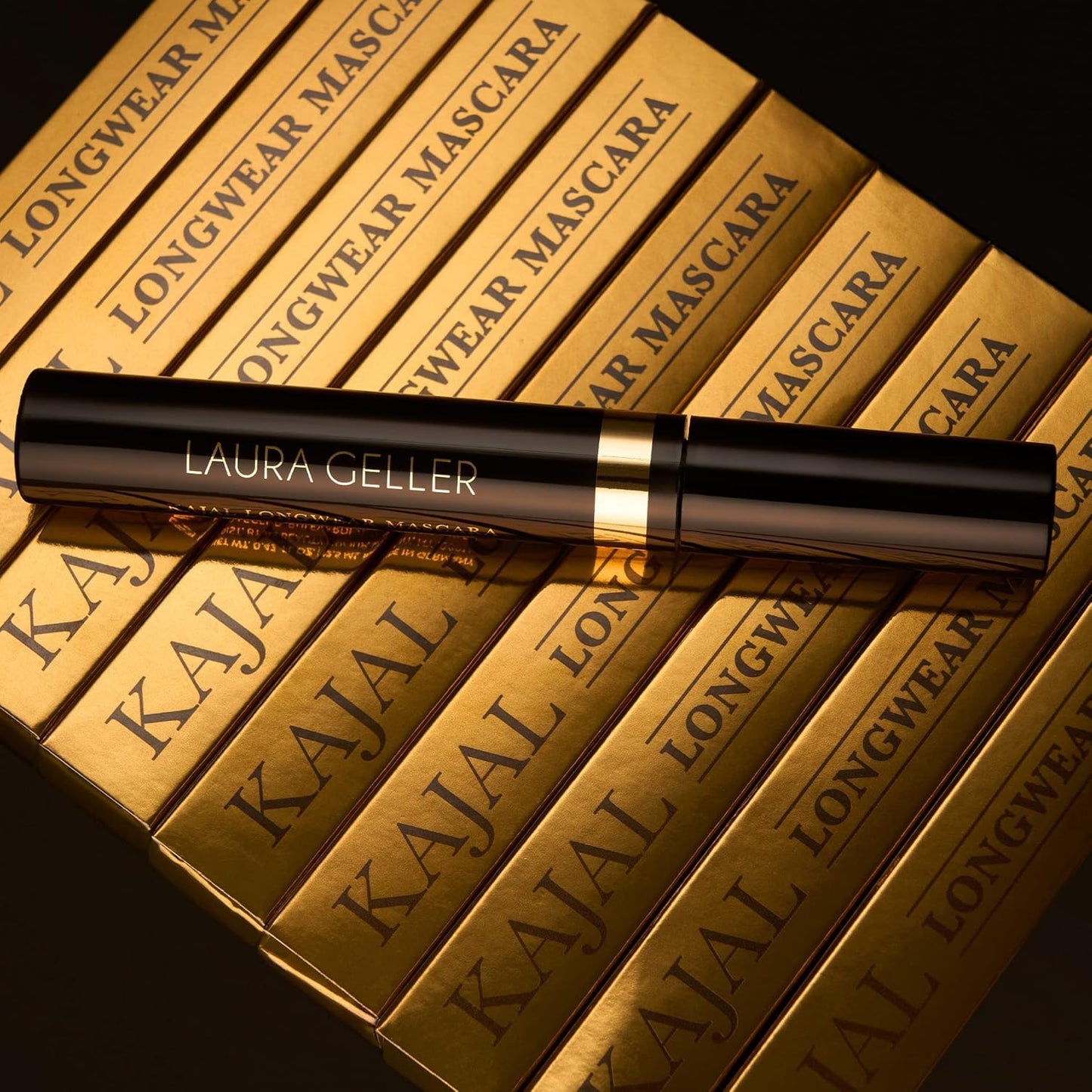 LAURA GELLER NEW YORK Kajal Longwear Mascara – Black – Volumizing, Lengthening, & Defining Mascara - Smudge‑Proof & Flake‑Proof Wear, Buildable Formula