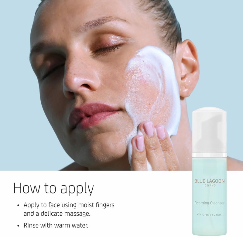 Blue Lagoon Skin Science - Natural Foaming Face Cleanser | Sustainable, Bioactive Icelandic Skincare (1.7 fl oz | 50 ml)