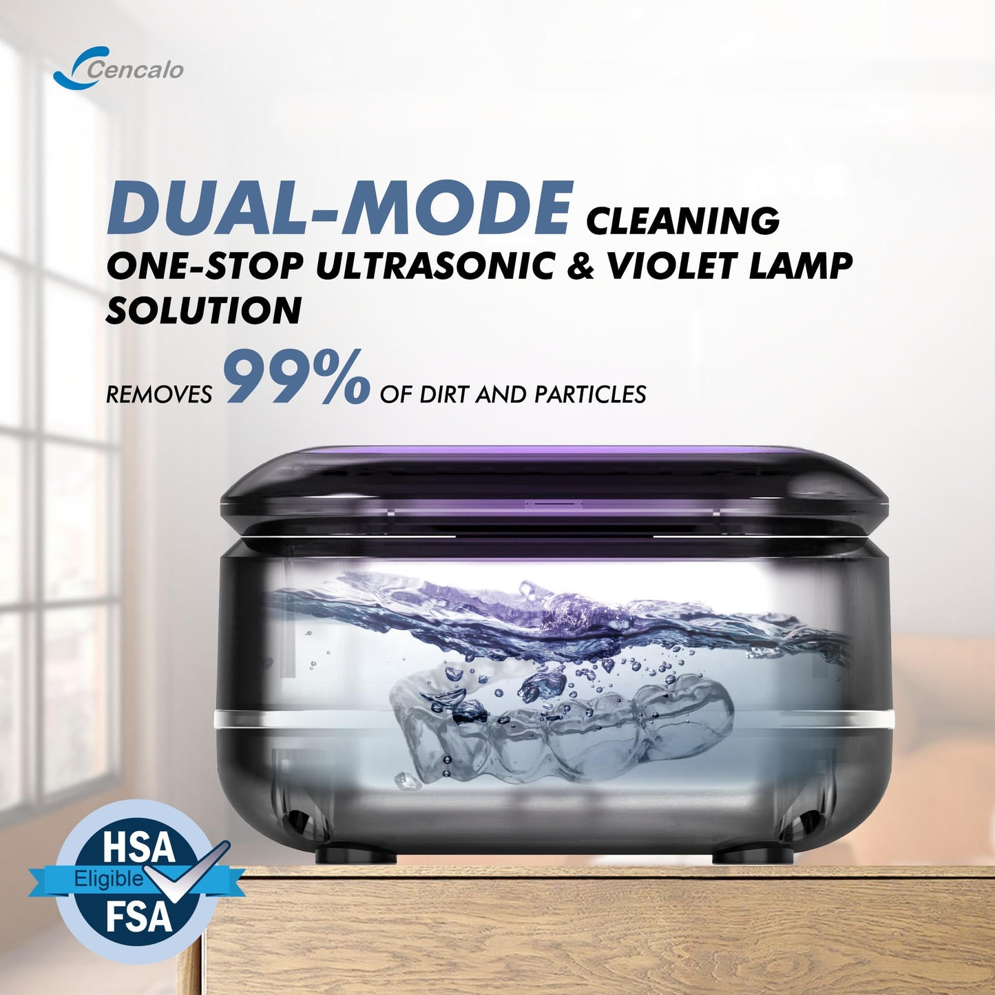 FSA HSA Eligible | 2-in-1 Ultrasonic & U-V Retainer Cleaner Machine