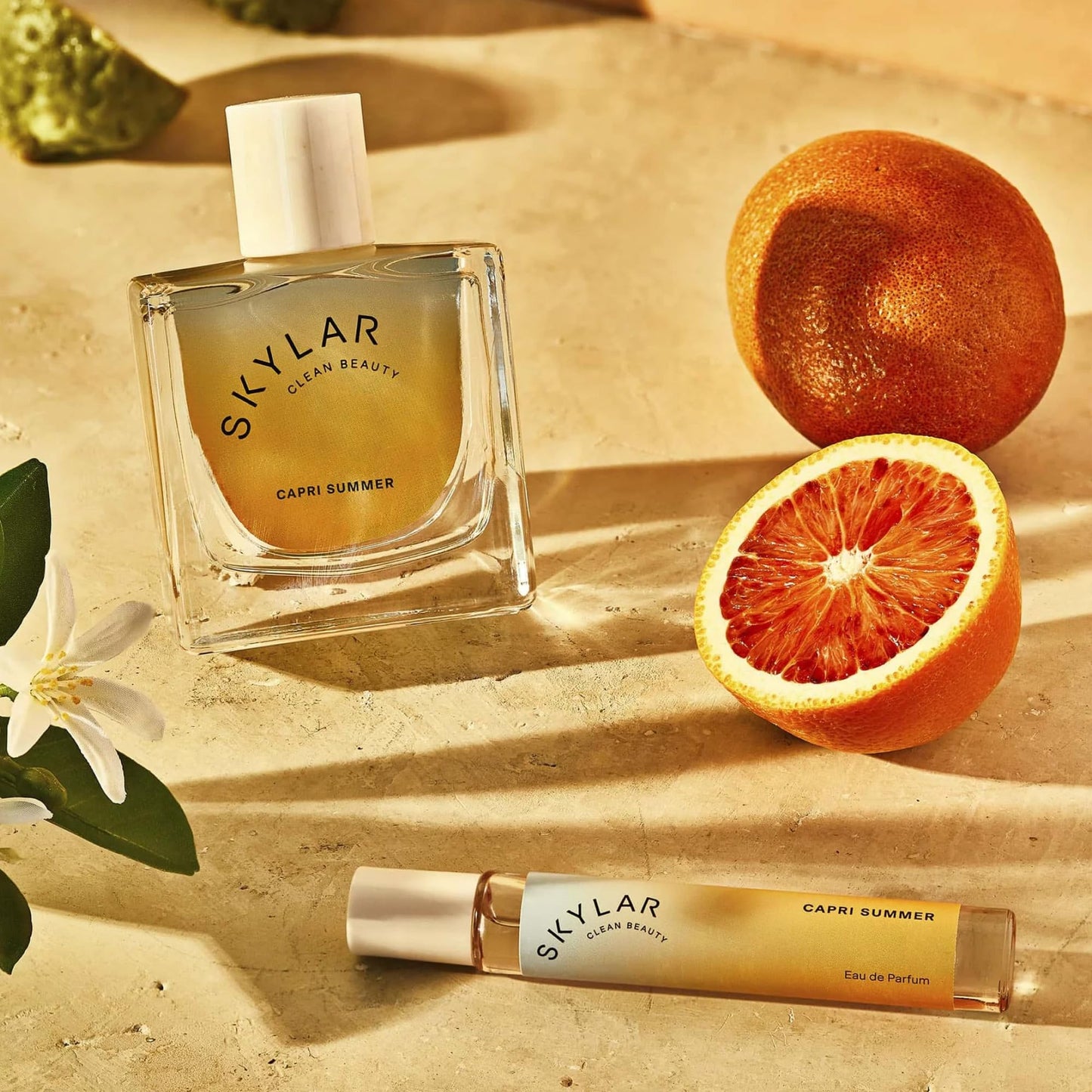Skylar Capri Summer Travel Spray for Women - Mini Fruity Citrus Perfume, Grapefruit, Blood Orange & Bergamot Notes - Hypoallergenic, Vegan, Clean Fragrance for Sensitive Skin - 10mL / 0.33 Fl oz