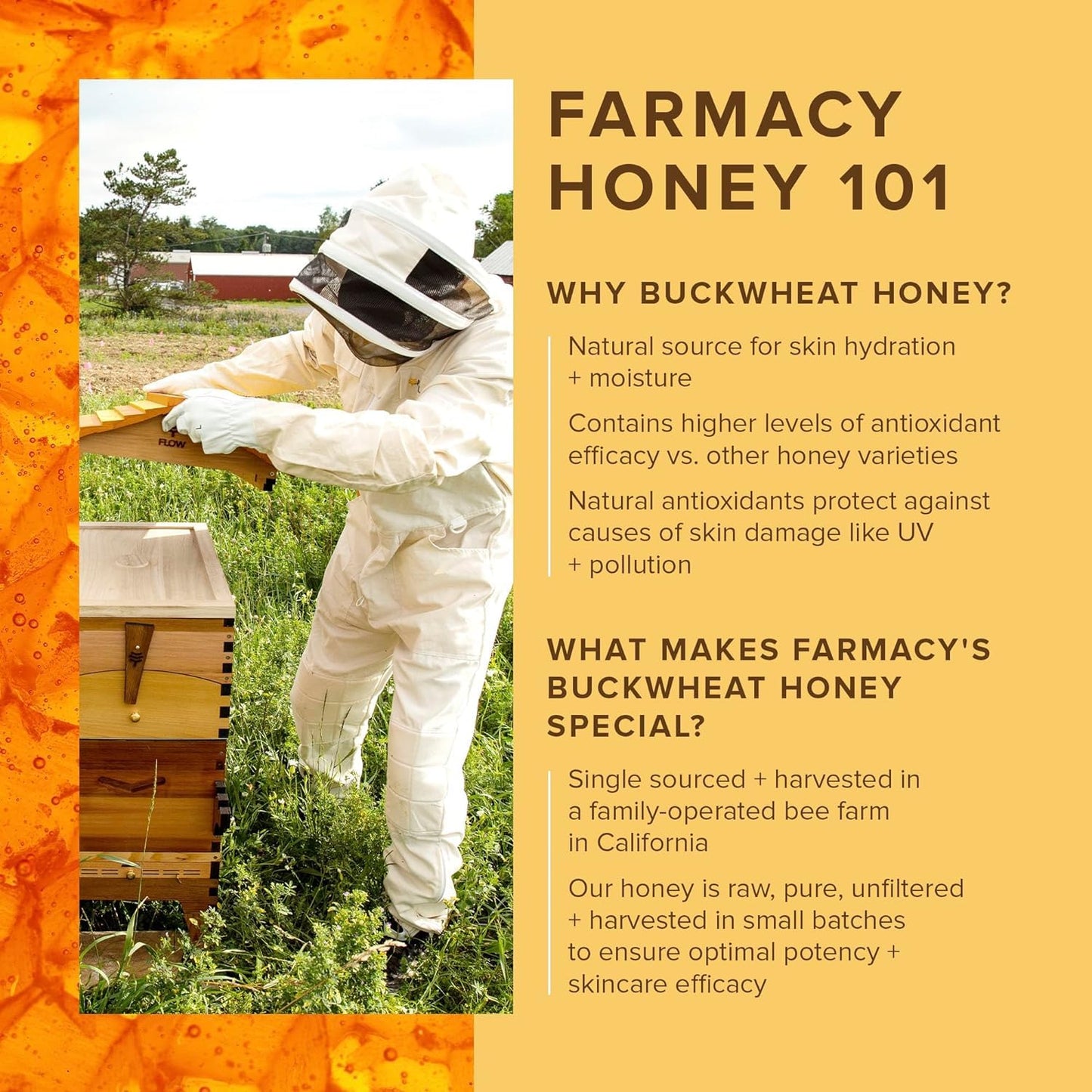 Farmacy Vitamin C + Peptide Hydrating Lip Balm - Lip Smoothie Moisturizing + Plumping Treatment - Smooths Lines with a High-Gloss Finish - Honey Vanilla (10g)