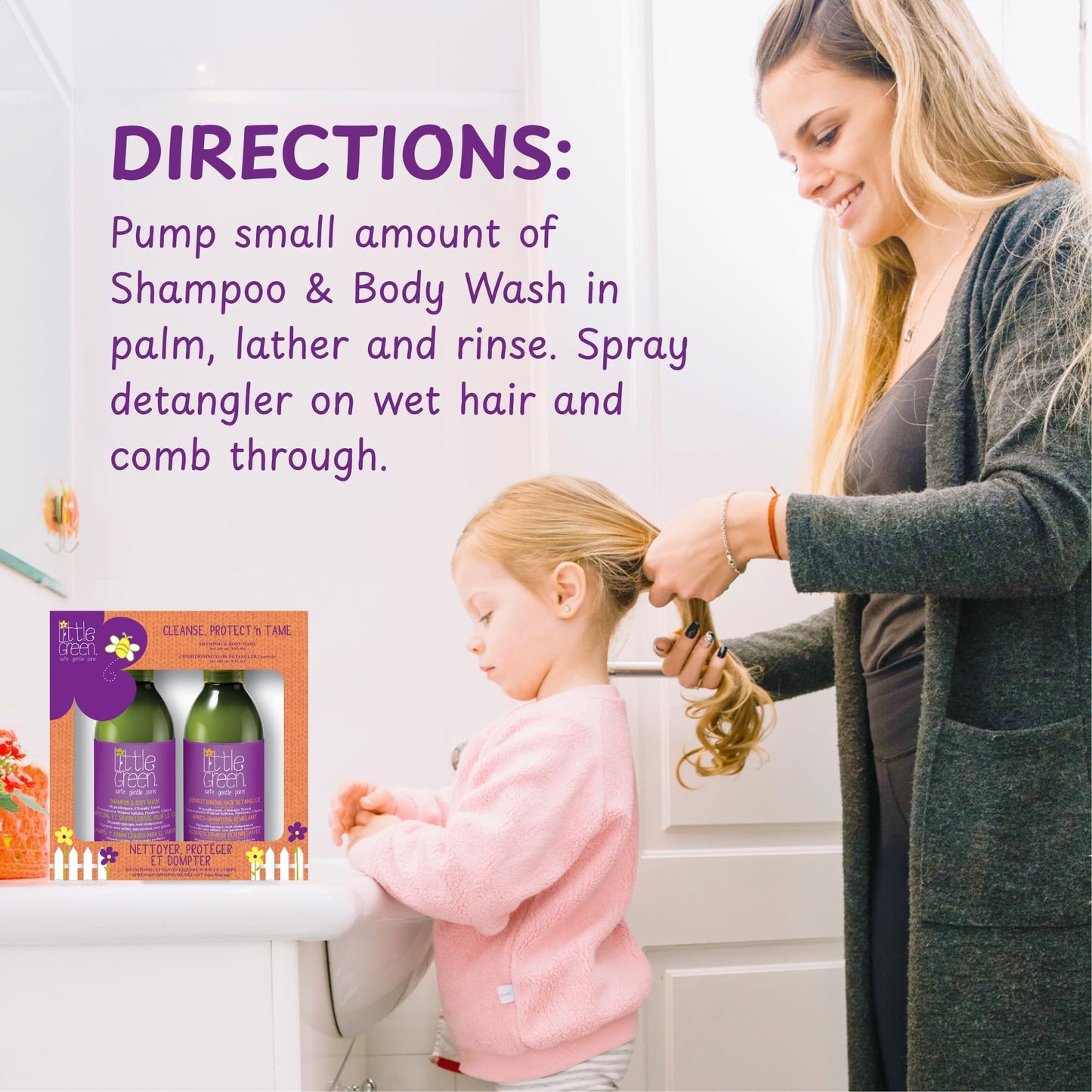 Little Green Kids Cleanse, Protect n' Tame Kit