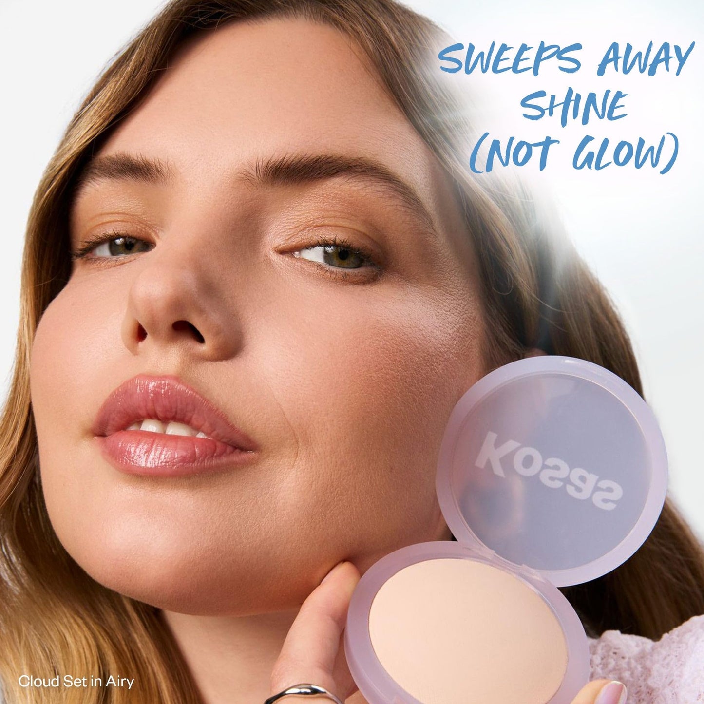 Kosas Cloud Set Pressed Setting Powder – Translucent Shine Control Face Powder, Soft Matte Finish, Airy (Sheer Porcelain)