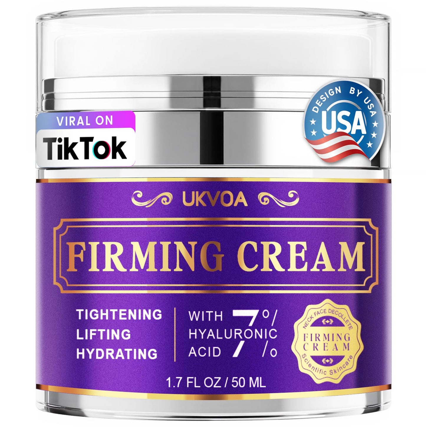 UKVOA Retinol Neck & Face Wrinkle Cream for Women, 1.7 Fl Oz