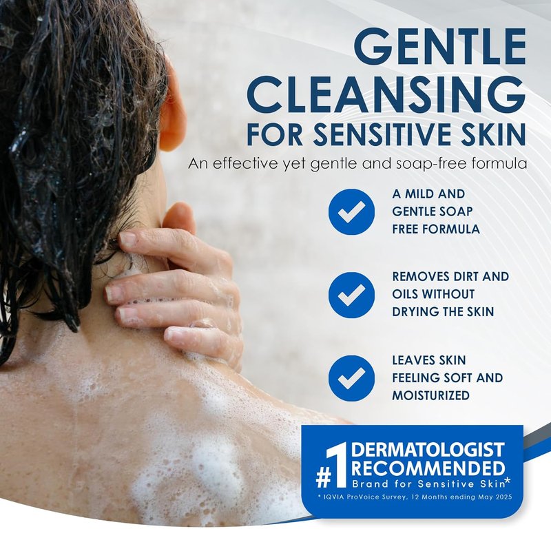 Vanicream Gentle Body Wash - Sensitive Skin Formula | 12 fl oz - No Common Irritants