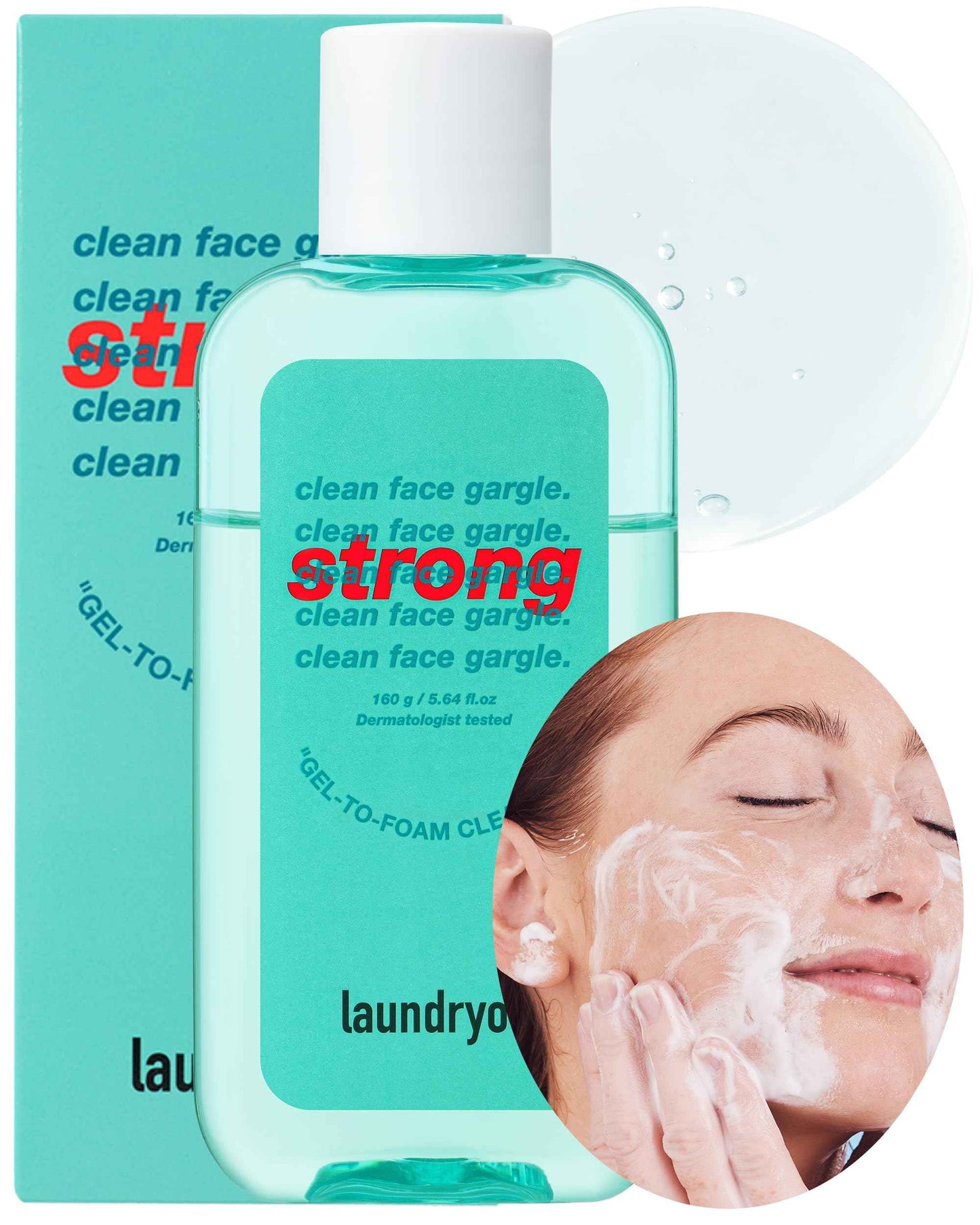 LAUNDRYOU Daily Deep Facial Gel-To-Foam Strong Cleanser with Pine & Lactobacillus Extract for Exfoliating Pore Refinement and Sebrum Control to Remove Makeup and Blackheads - (5.64 fl. oz)