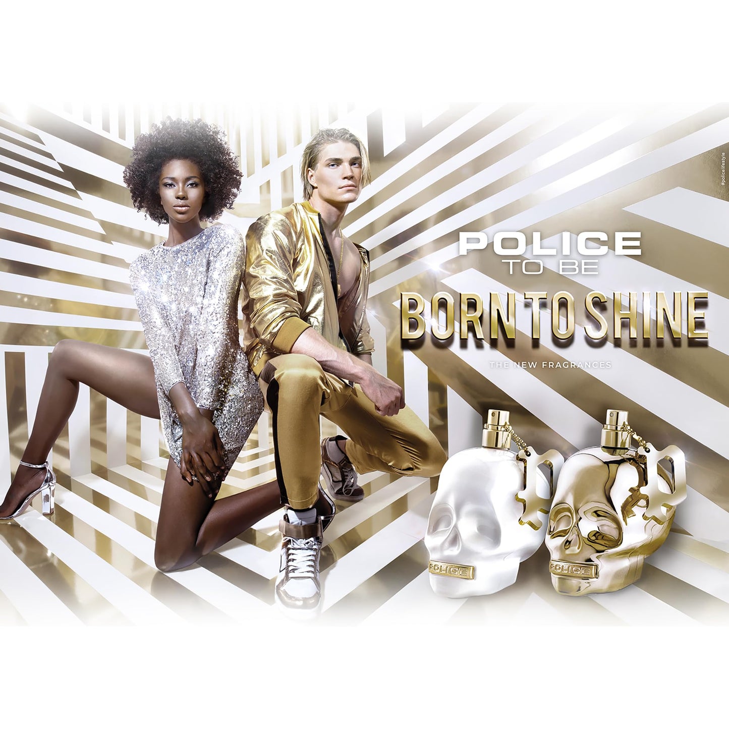 Police To Be Born To Shine - 4.2 oz EDP Spray - Long Lasting Perfume - Intriguing and Magnetic Fragrance - Captivating Amber Vanilla Scent - Jasmine, Bergamot, and Rose Infused