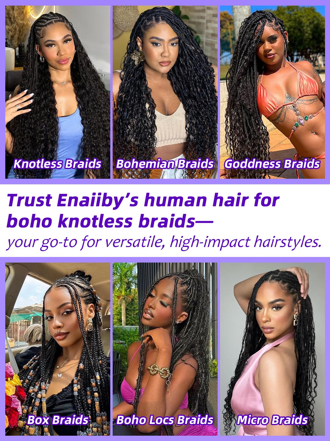 Enaiiby 4/27 Boho Human Hair Braiding Hair Bulk 50g 24 Inch, Deep Wave Ombre Honey Blonde Curly Bundles Human Hair for Boho Knotless Braids, 12A No Weft 100% Unprocessed Brazilian Virgin Hair