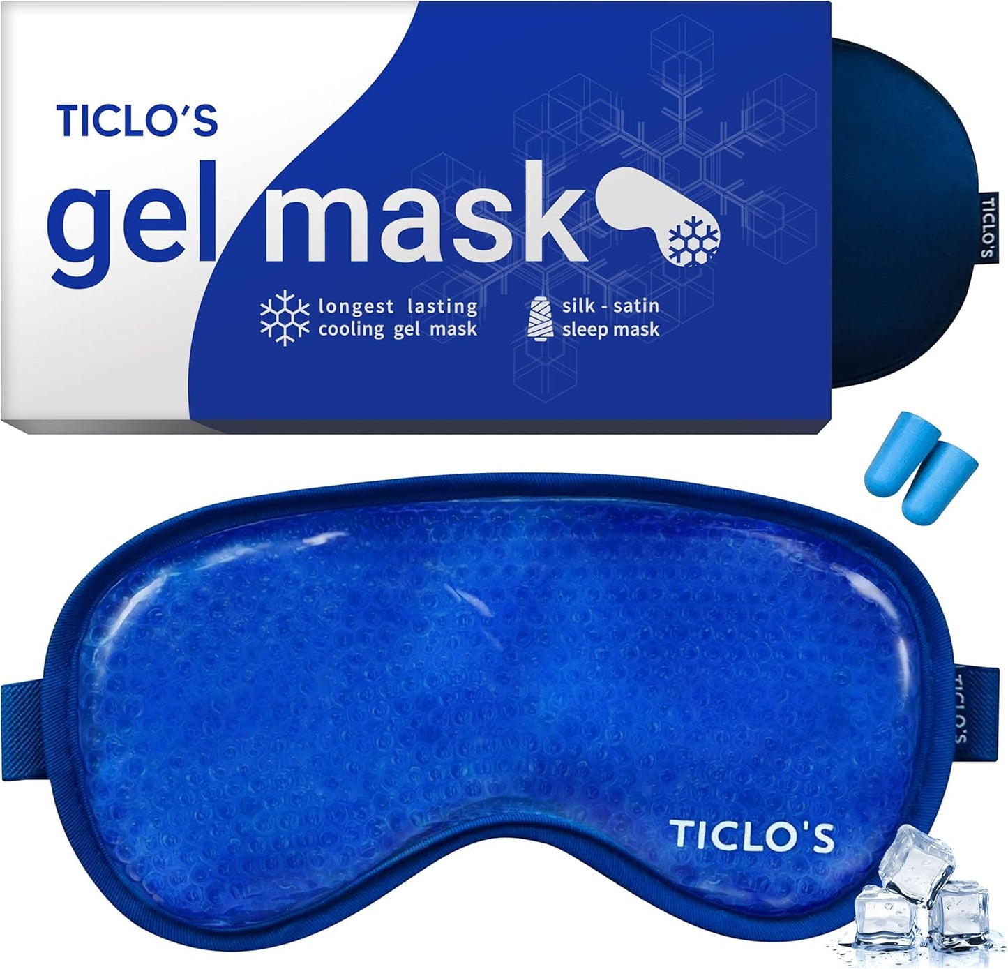 Cooling Eye Mask for Puffy Eyes | Gel Sleep Mask for Dark Circles, Migraines & Recovery - Gift Ready Box