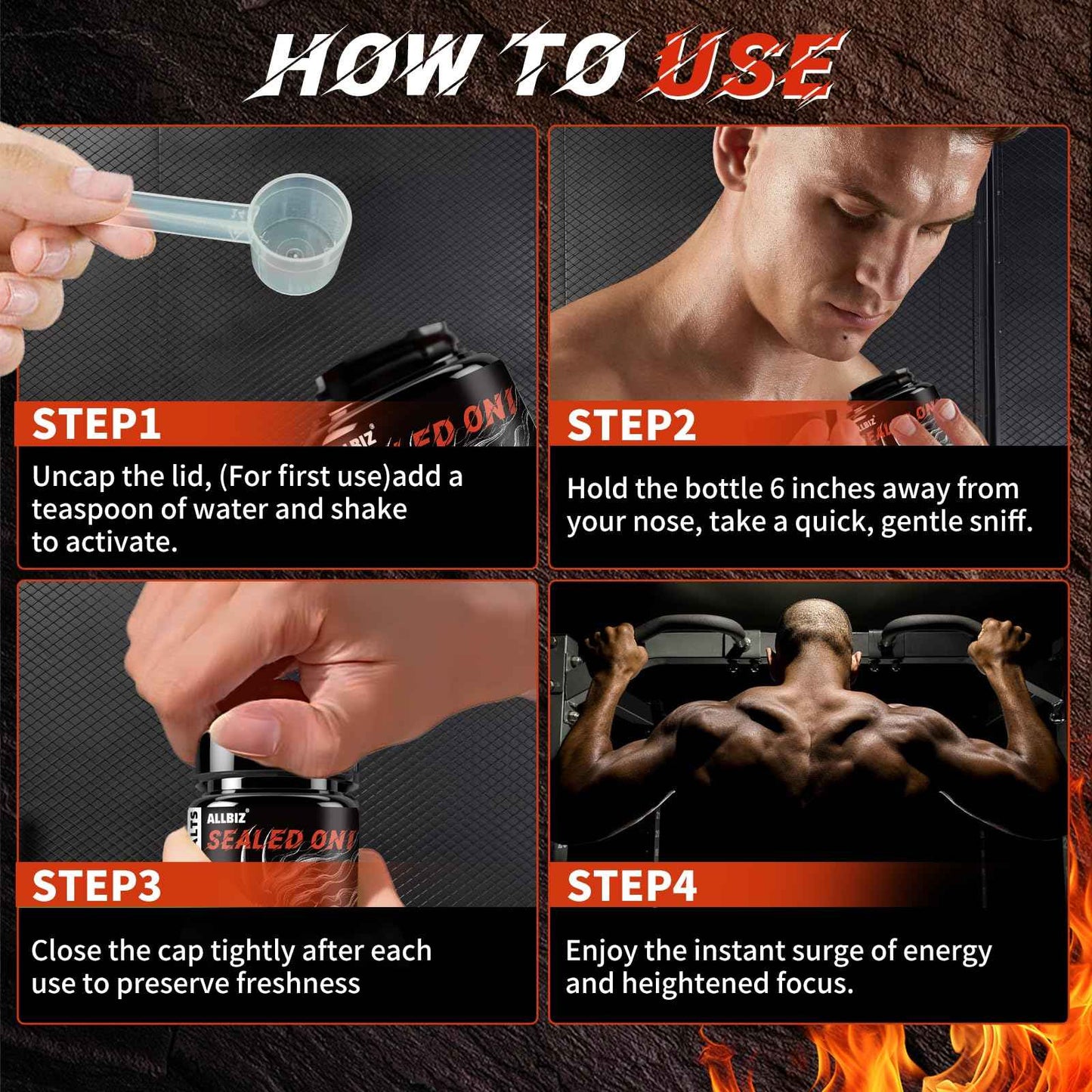 Potent Smelling Salts - Sealed-Oni - Long Lasting Water-Activated Ammonia Inhalant for Athletes in Hockey, Weightlifting and Powerlifting - Instant Energy, Enhanced Focus & Motivation