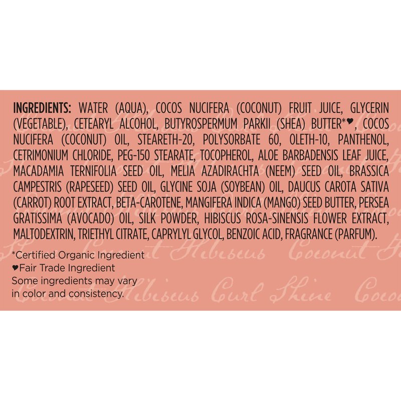 SheaMoisture Smoothie Curl Enhancing Cream Coconut and Hibiscus for Thick, Curly Hair Sulfate Free and Paraben Free 12 oz