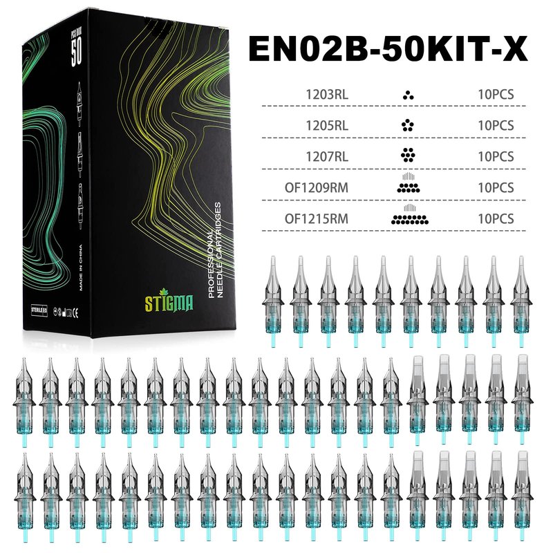 STIGMA Wireless Tattoo Gun Tattoo Kit Complete with 50pcs Tattoo Cartridge Needles 1500mAh Tattoo Battery 5 Colors Ink Set with Accessories STP29KITP199-1