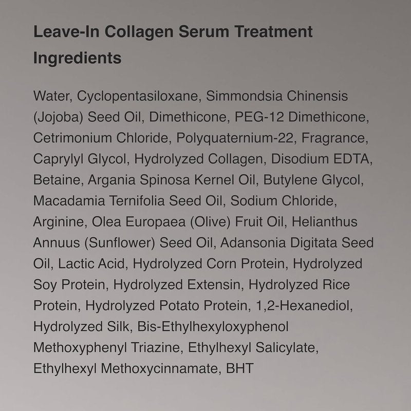Leave-In Collagen Serum Treatment - Heat Protectant & Detangler Spray for Dry, Frizzy Hair | 6.76 fl. oz (200ml)