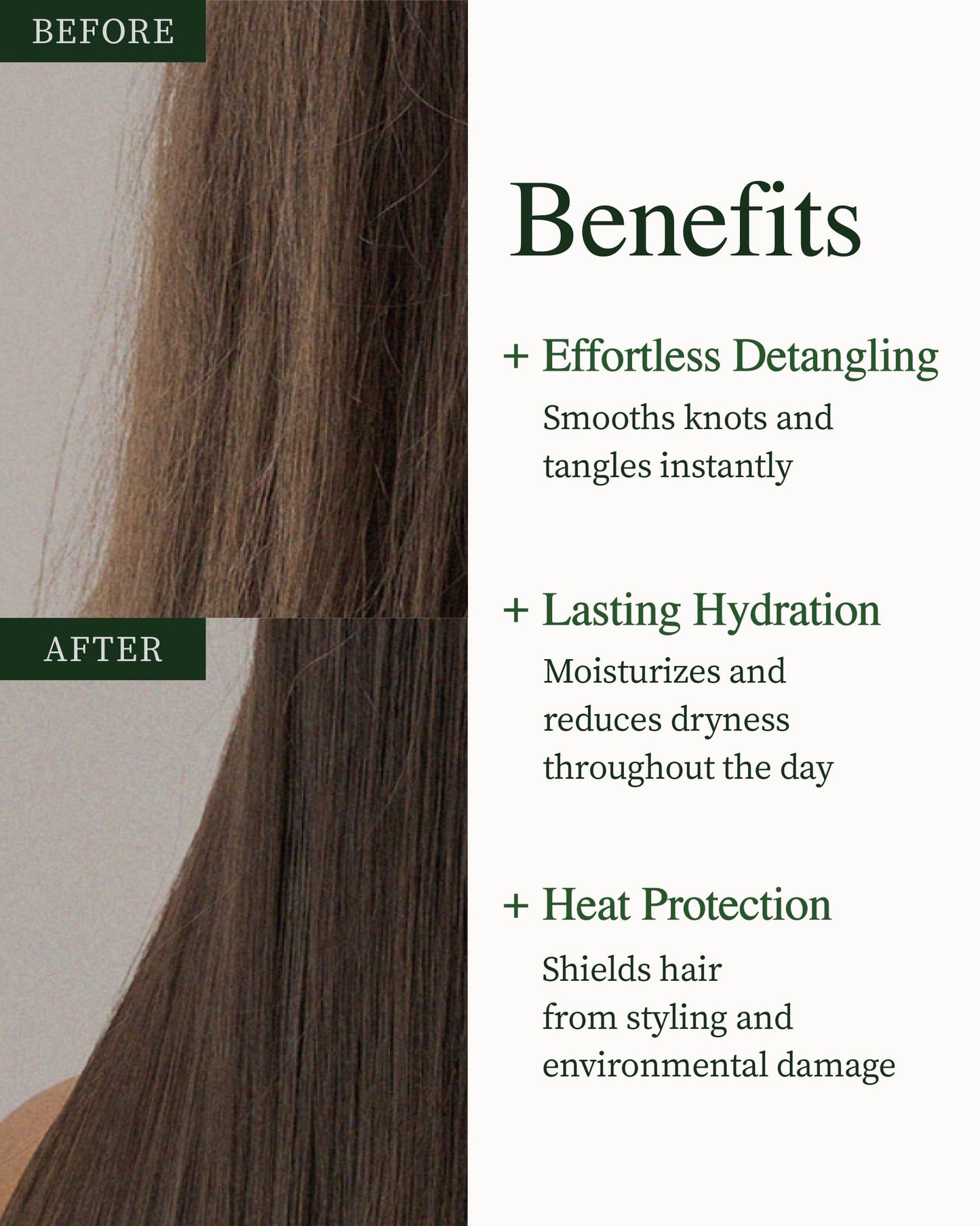 YADAH Detangled Leave-In Cream Mist, 5.07 fl oz, Frizz Care