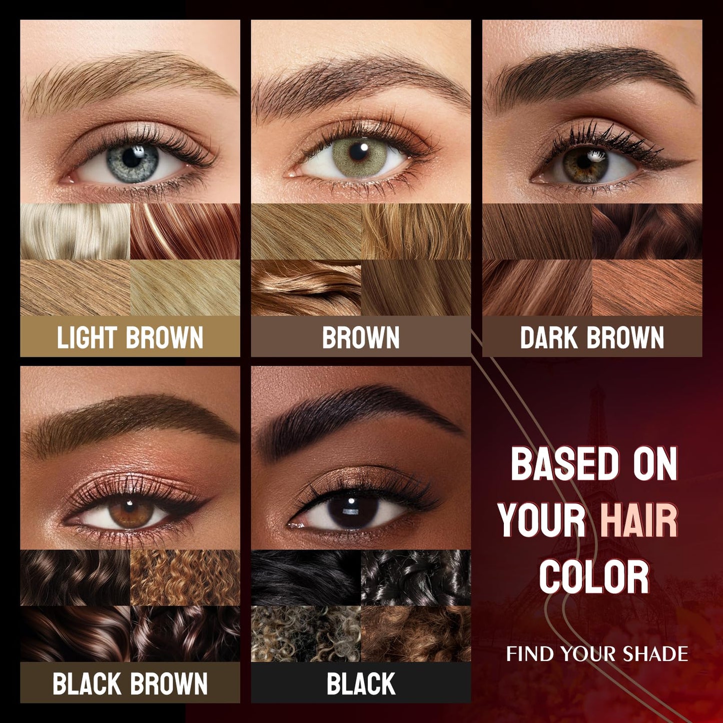 YeMoMo Double-Headed Eyebrow Pen, Ultra-Precise Dual Brush Tip, Long-Lasting Hair-Like Strokes, Available in 5 Natural Shades, 3# Dark Brown