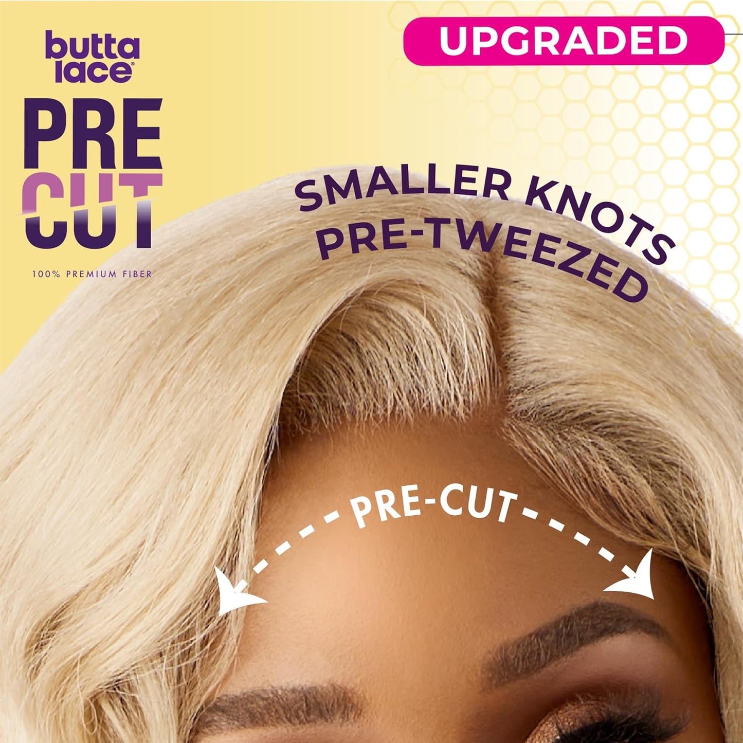 Butta Lace Precut Wigs - Glueless 5 Inch Deep Parting Synthetic Hair | Unit 9 in Jet Black