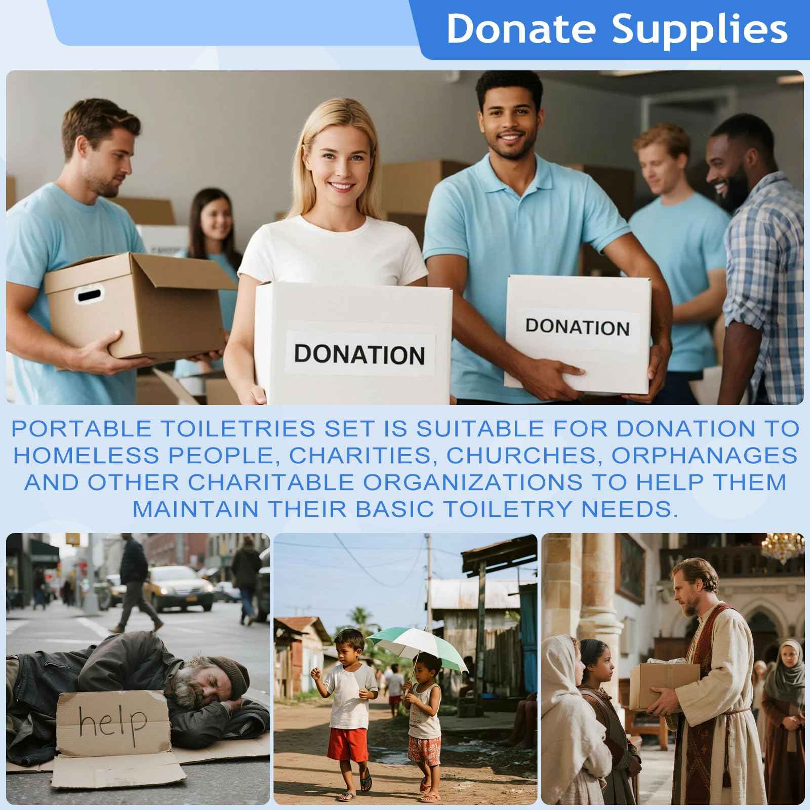 LLHQAMT Hygiene Kit, Personal Hygiene Kit with Individual Package, Bulk Hygiene Supplies are Suitable for Travel, Hotel, Camping, Household (12 Set)