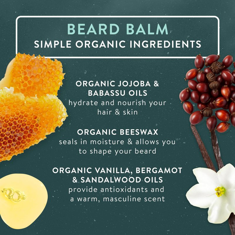 Badger Beard Grooming Kit, Organic Beard Oil Bottle + Organic Beard Balm Tin, Subtle Masculine Scent, Organic Mens Beard Care for Healthy Beard Growth, 2-Pack
