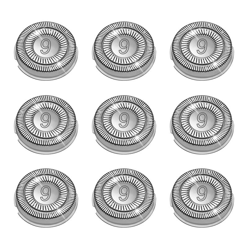 9 Pack SH90 Replacement Head Compatible with Philips Norelco Series 9000(S9xxx) /8000(S8xxx) ， Upgraded SH90 Compatibility Double blades for norelco 9000 replacement heads