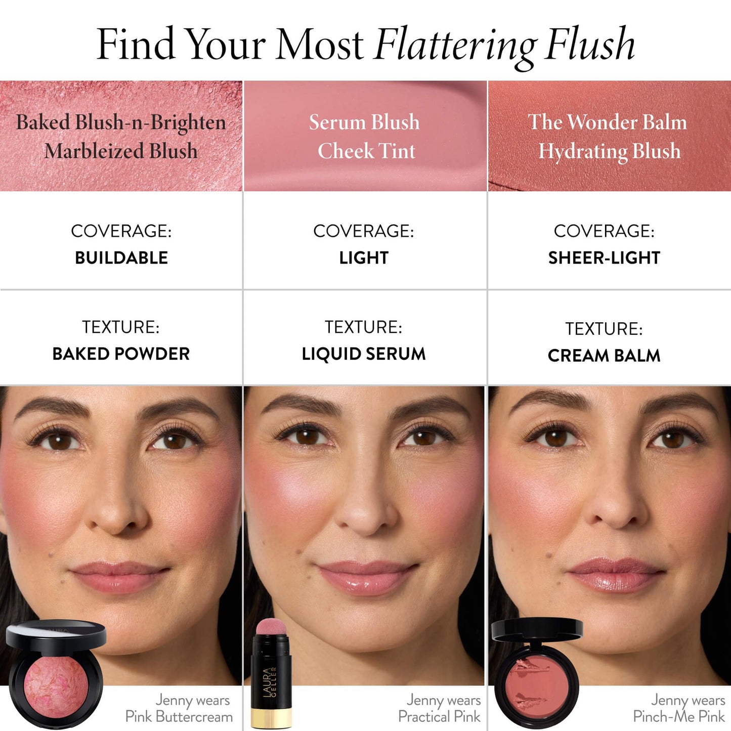 LAURA GELLER NEW YORK Baked Blush-n-Brighten for Mature Skin - 03 Ethereal Rose - Powder Blush Won't Settle into Fine Lines - Buildable Natural Finish – Longlasting Formula - Made in Italy
