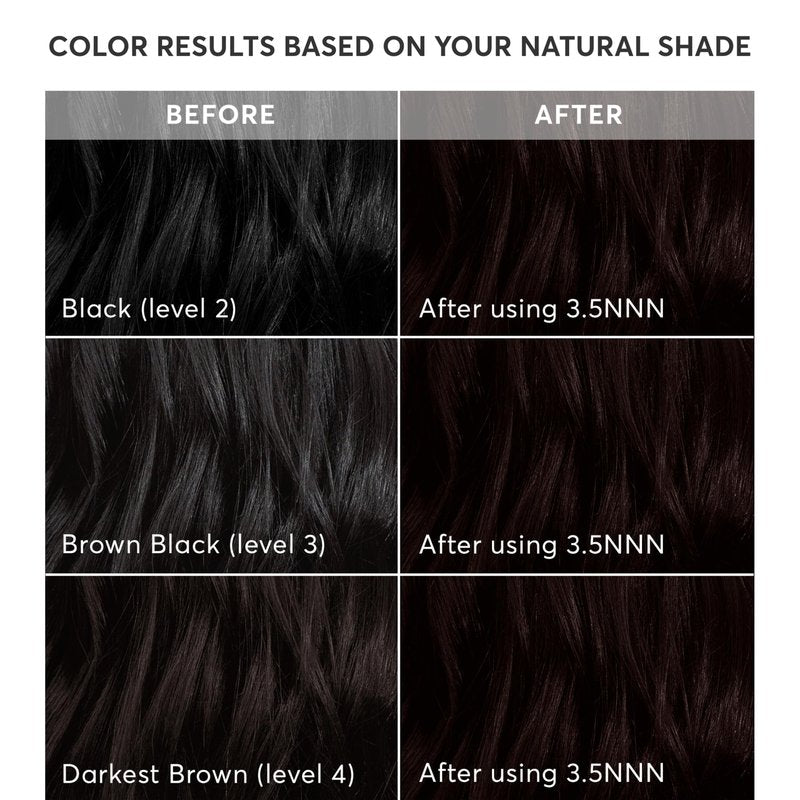 Madison Reed Radiant Hair Color Kit - 3.5NNN Darkest Brown-Black (Ravenna Brown), Permanent Hair Dye for Resistant Grays, 100% Gray Coverage | PPD-Free & Ammonia-Free, 1 Pack