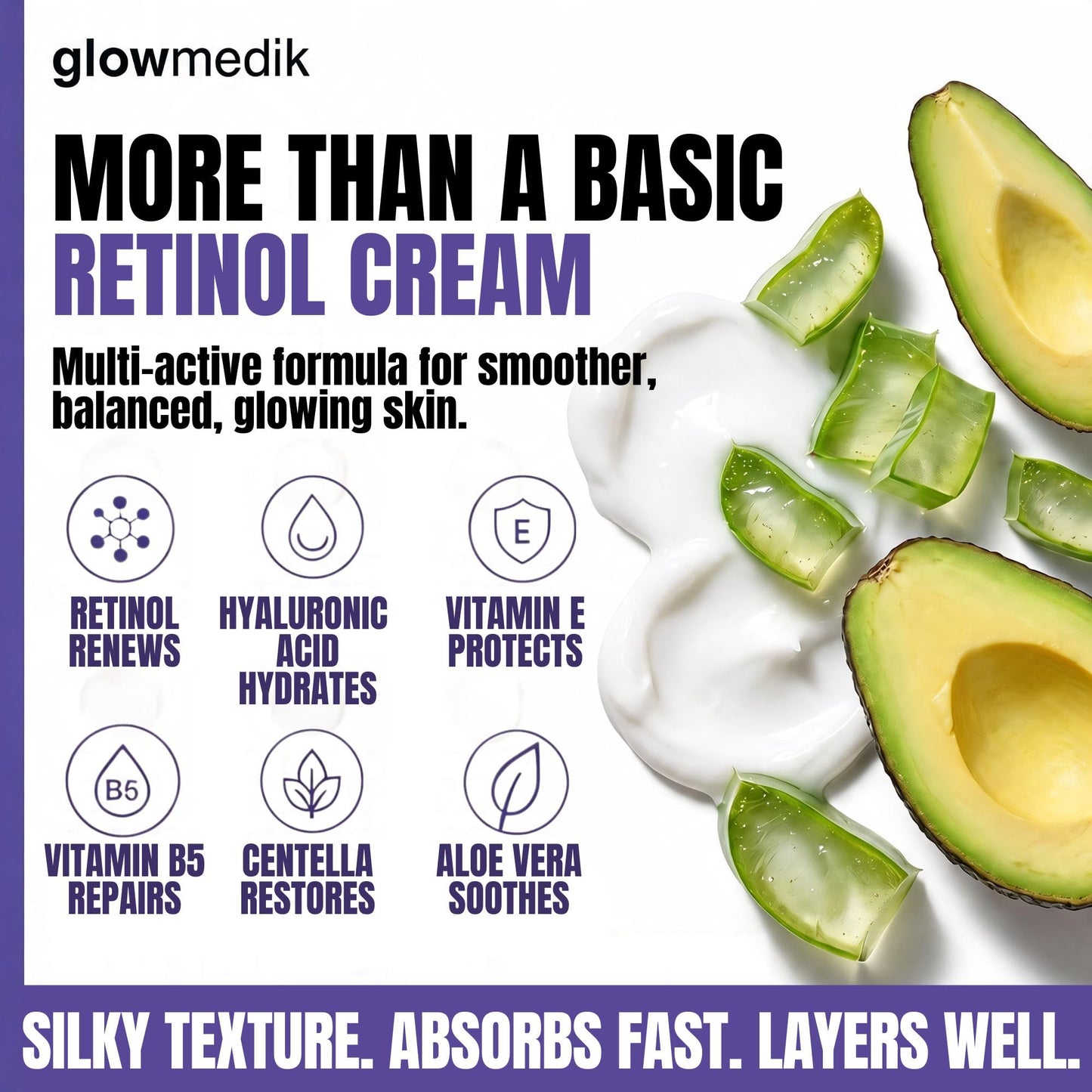 Glowmedik Pro-Collagen Retinol Cream for Face - Anti-Aging Face Moisturizer