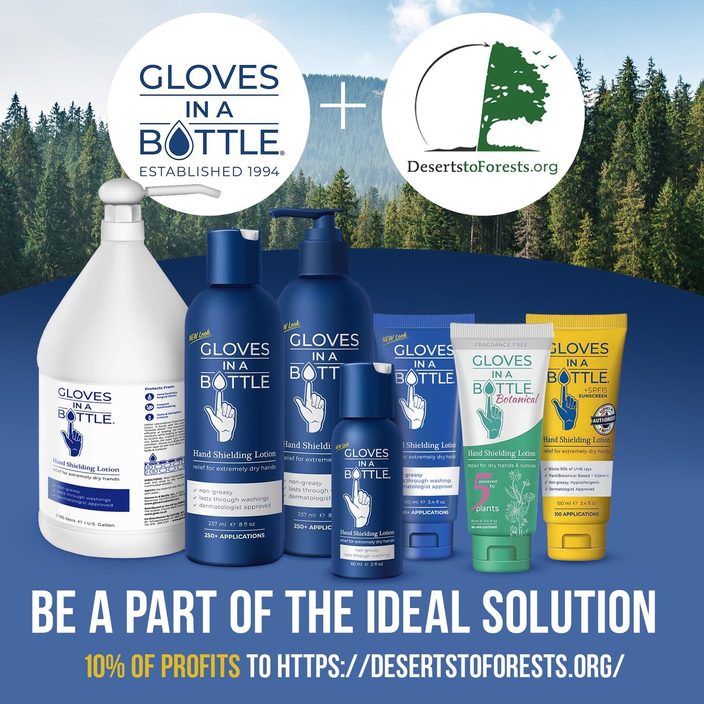 Gloves In A Bottle Shielding Lotion – Long-Lasting Barrier Moisturizer for Dry, Cracked Hands & Sensitive Skin | Non-Greasy, Fragrance Free Lotion | Safe for Men, Women & Babies 6 Months+ | 8 oz
