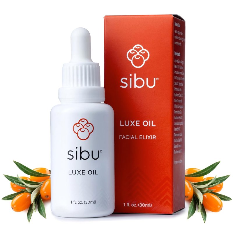 Sibu Luxe Oil - USDA Organic Sea Buckthorn Essential Oil for Hydration & Redness Relief | 1 oz