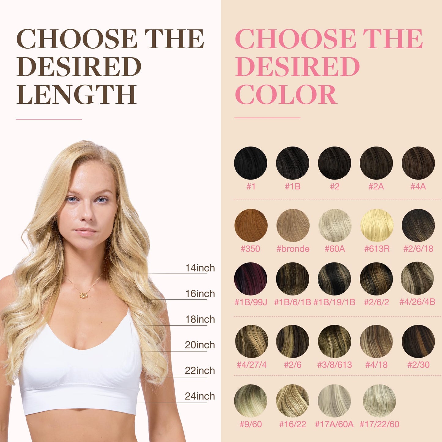 GOO GOO Tape in Hair Extensions Human Hair, 18D/22F Dirty Blonde Highlights, 18inch 50g 20pcs, Skin Weft Seamless Invisible, Silky Straight with Thick Ends, Remy Human Hair