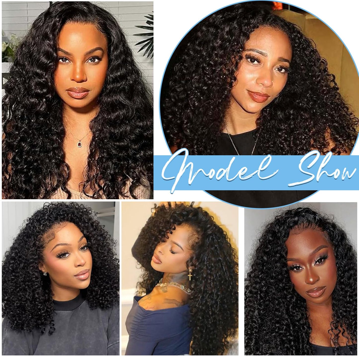 Burmese Curly 2x6 HD Lace Closure Pre Plucked Curly Closure HD Lace with Baby Hair HD Lace Closure Human Hair Free Part Natural Color Black 14 Inch