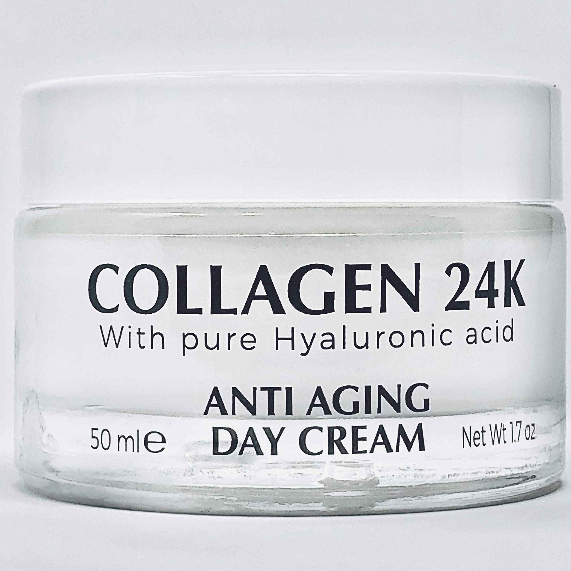 Delfanti • COLLAGEN 24K • Anti-Aging DUO pack • Day Cream jar PLUS Night Cream jar• Face, Neck and Décolleté Moisturizers with pure Hyaluronic Acid • Made in Italy