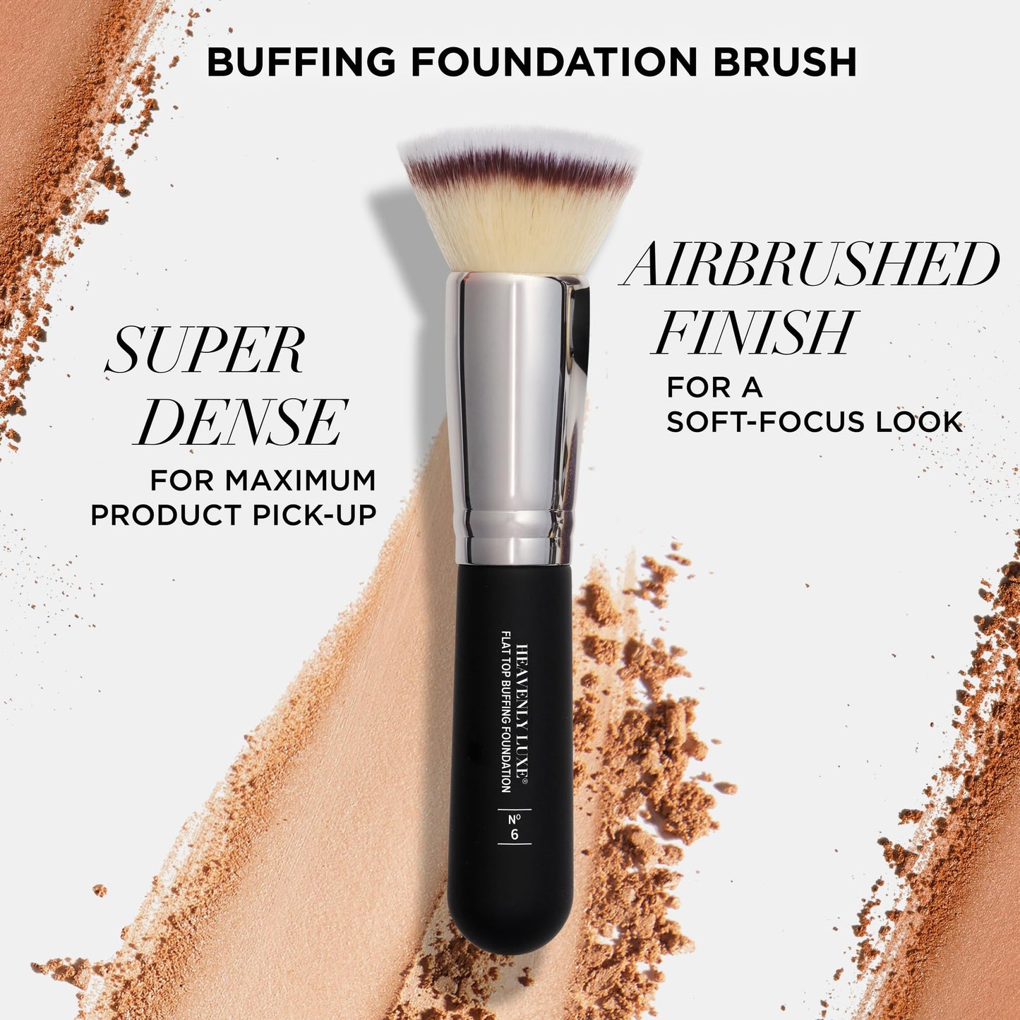 IT Cosmetics Heavenly Luxe Flat Top Buffing Foundation Brush #6 - Foundation Brush for Liquid Makeup & Foundation Powder - Makeup Brush With Award-Winning Heavenly Luxe Hair
