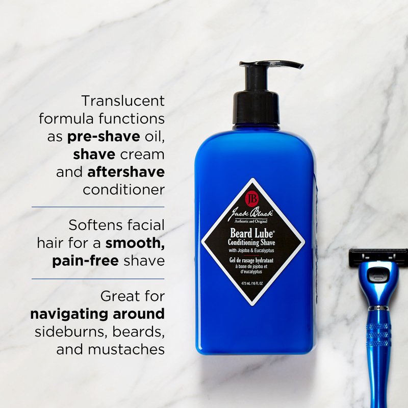 Jack Black Beard Lube Conditioning Shave - Mens Gifts, Beard Conditioner for Men, Beard Softener for Men, Mens Beard Care, Mens Beard Conditioner, Christmas Gifts for Men, Beard Gifts for Him, 6 Fl Oz