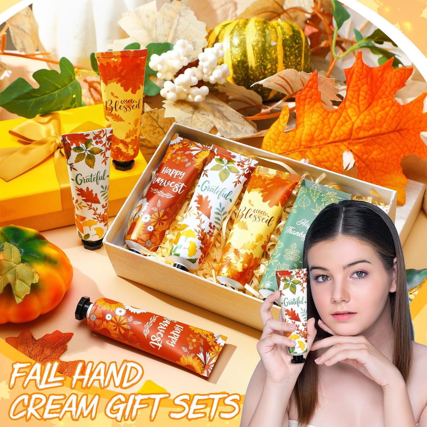 Heigble 60 Pcs Thanksgiving Fall Hand Lotion Gifts Bulk for Women Maple Leaves Hand Cream 30ml Natural Botanical Fragrance Mini Lotion for Chapped Hands Travel Thanksgiving Autumn Party Supplies