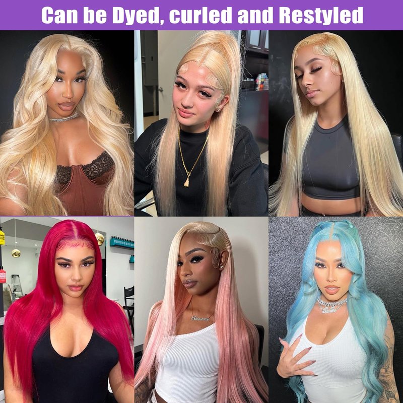 613 Bundles Human Hair 18 Inch Straight Blonde Bundles Human Hair 100% Unprocessed 12A Grade Brazilian Virgin Raw Hair Quick Weave 1 Bundles Hair Extensions for Women