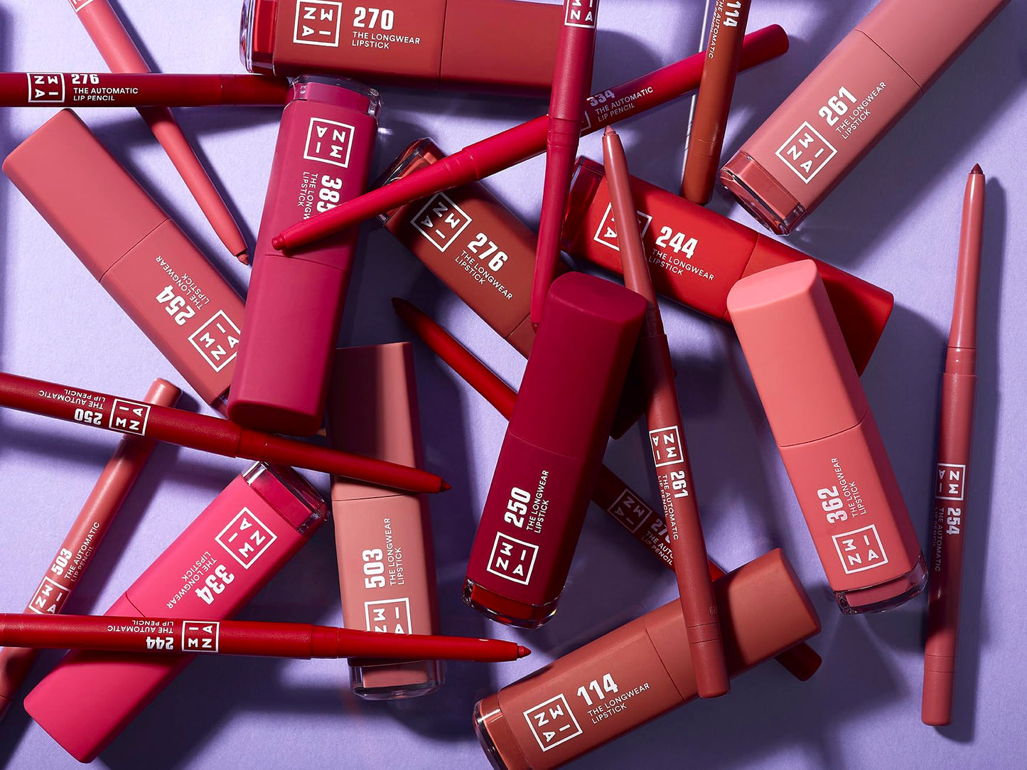 3Ina The Longwear Lipstick - 444 Lilac for Women - 0.20 oz Lipstick