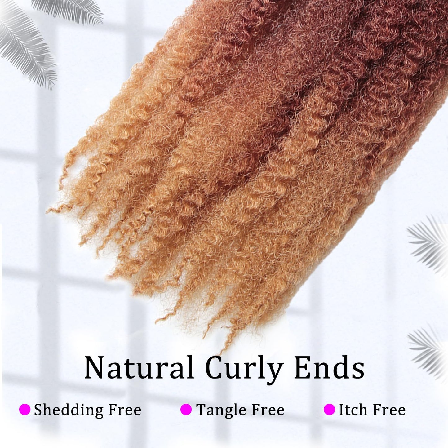 Marley Twist Braiding Hair, 1B/30/27, 18 inch, 8 Packs